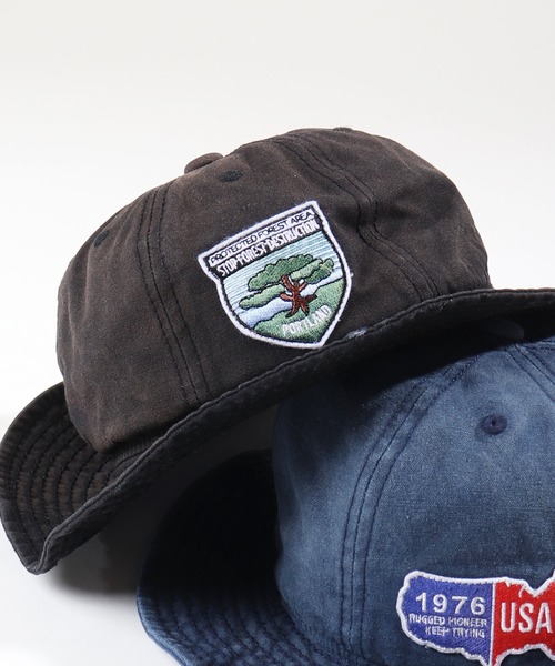 FUNALIVE（ファンアライブ）の「WAPPEN CANVAS METRO キャンバスワッペンメトロハット（ハット・メンズ・ベージュ/ブラック/ネイビー/オリーブドラブ・FREE）」の12枚目の写真