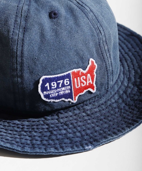 FUNALIVE（ファンアライブ）の「WAPPEN CANVAS METRO キャンバスワッペンメトロハット（ハット・メンズ・ベージュ/ブラック/ネイビー/オリーブドラブ・FREE）」の9枚目の写真