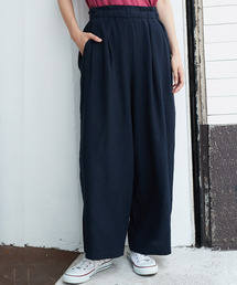 ・ハイウエストタックワイドパンツ○