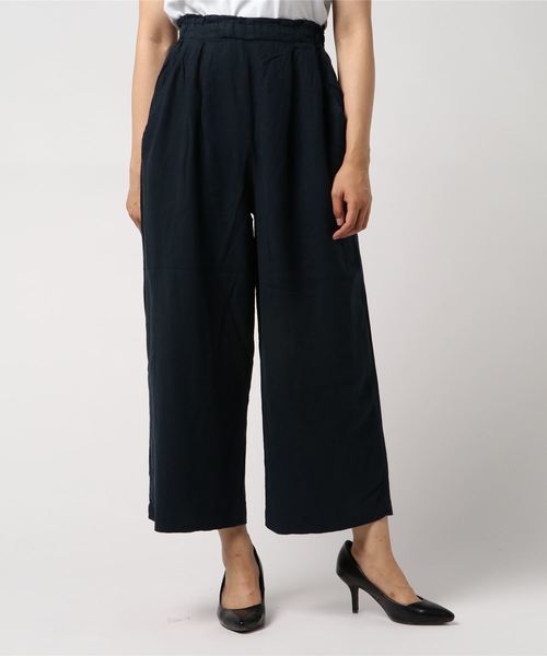 AMERICAN HOLIC（アメリカンホリック）の「・ハイウエストタックワイドパンツ○（その他パンツ・レディース・ネイビー/ブラック系その他3/カーキ/ブラウン系その他4/ベージュ・L/M）」の10枚目の写真