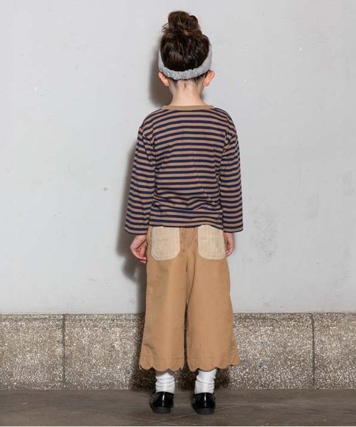 BREEZE(ブリーズ)の「ネット限定 切替ボーダーTシャツ(Tシャツ/カットソー・キッズ・ブラック/ネイビー/イエロー・80/90/95/100/110/120/130/140)」の7枚目の写真