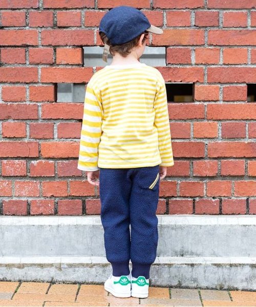 BREEZE(ブリーズ)の「ネット限定 切替ボーダーTシャツ(Tシャツ/カットソー・キッズ・ブラック/ネイビー/イエロー・80/90/95/100/110/120/130/140)」の9枚目の写真