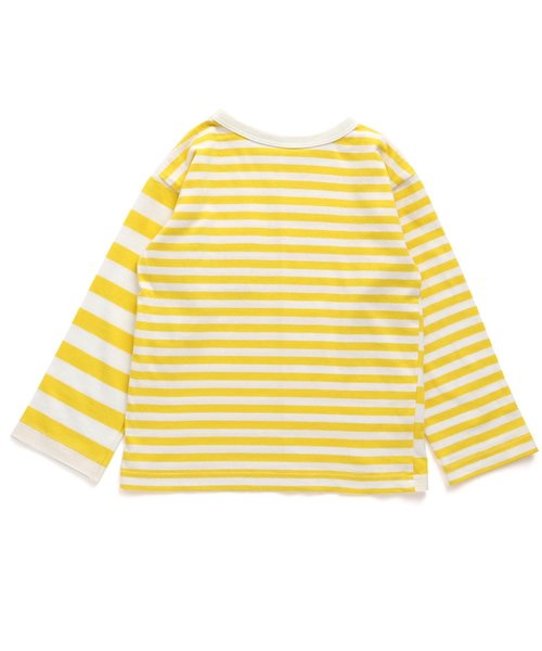 BREEZE(ブリーズ)の「ネット限定 切替ボーダーTシャツ(Tシャツ/カットソー・キッズ・ブラック/ネイビー/イエロー・80/90/95/100/110/120/130/140)」の19枚目の写真