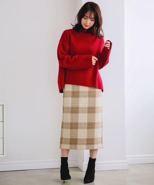 A part by（アパートバイ）の「5GWオフタートル　797532（ニット/セーター・レディース・ブラック/グレー/レッド/オフホワイト/マスタード/ライトブルー/パープル・FREE）」の11枚目の写真