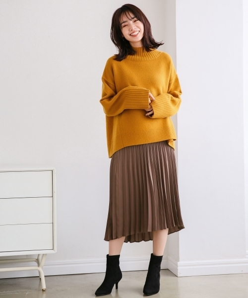 A part by（アパートバイ）の「5GWオフタートル　797532（ニット/セーター・レディース・ブラック/グレー/レッド/オフホワイト/マスタード/ライトブルー/パープル・FREE）」の13枚目の写真