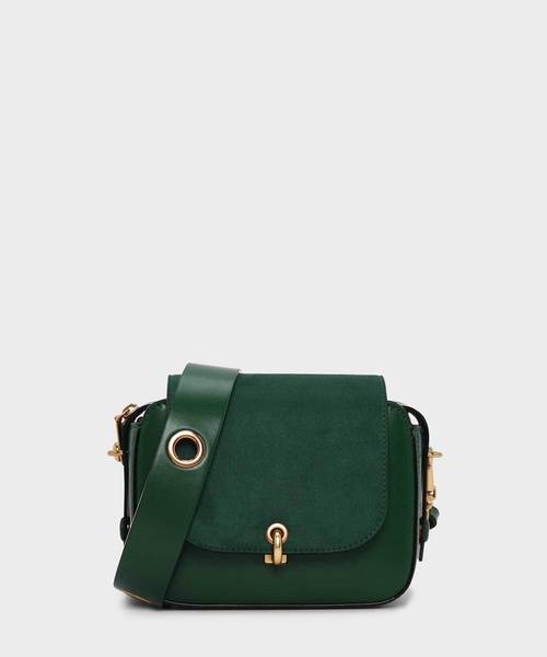 CHARLES & KEITH（チャールズ & キース）の「グロメットディテールストラップバッグ / GROMMET DETAIL STRAP BAG（ショルダーバッグ・レディース・ダークグリーン/ピンク系その他/プラム・S）」の2枚目の写真