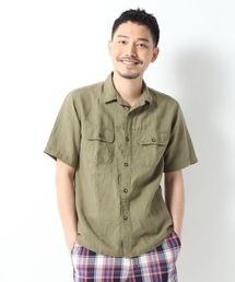 【GLOBAL WORK】綿麻サファリシャツ