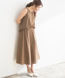 綿麻フレアスカート セットアップ