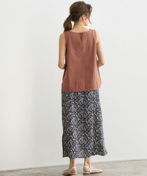 Pierrot（ピエロ）の「綿麻フレアスカート セットアップ（スカート・レディース・ベージュ/カーキ/ネイビー/アイボリー/オレンジ系その他/ブラウン系その他・M/L）」の20枚目の写真