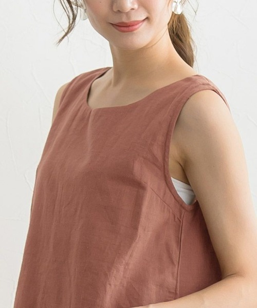 Pierrot（ピエロ）の「綿麻フレアスカート セットアップ（スカート・レディース・ベージュ/カーキ/ネイビー/アイボリー/オレンジ系その他/ブラウン系その他・M/L）」の11枚目の写真