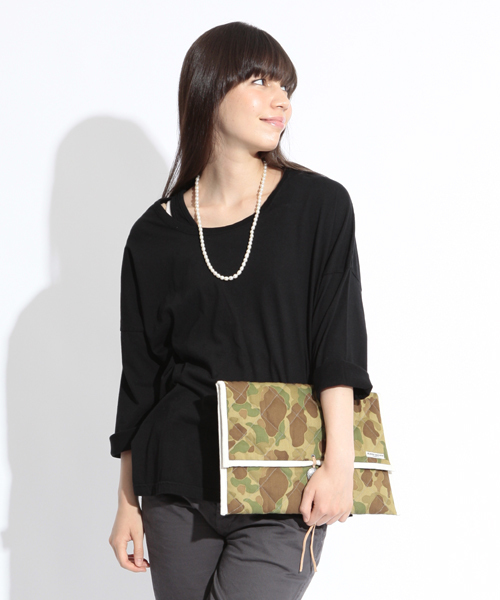 BEAMS BOY（ビームスボーイ）の「○BEAMS BOY / ドロップショルダー Uネック7分袖（Tシャツ/カットソー・レディース・ホワイト/トップグレー/ブラック/ブルー系その他/ライトピンク・ONE SIZE）」の3枚目の写真