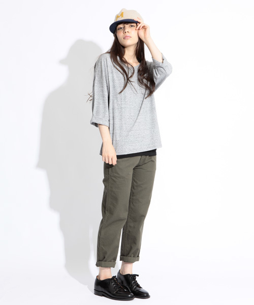 BEAMS BOY（ビームスボーイ）の「○BEAMS BOY / ドロップショルダー Uネック7分袖（Tシャツ/カットソー・レディース・ホワイト/トップグレー/ブラック/ブルー系その他/ライトピンク・ONE SIZE）」の6枚目の写真