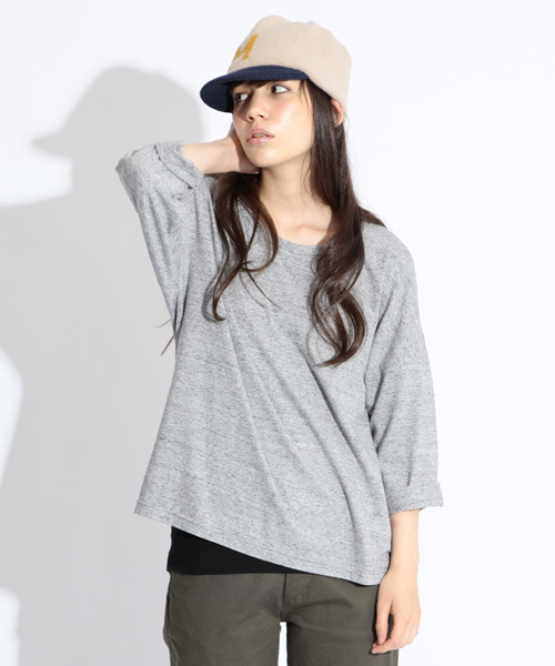 BEAMS BOY（ビームスボーイ）の「○BEAMS BOY / ドロップショルダー Uネック7分袖（Tシャツ/カットソー・レディース・ホワイト/トップグレー/ブラック/ブルー系その他/ライトピンク・ONE SIZE）」の7枚目の写真