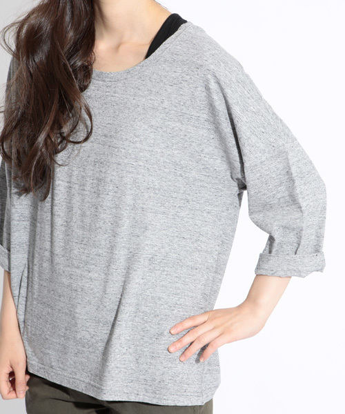 BEAMS BOY（ビームスボーイ）の「○BEAMS BOY / ドロップショルダー Uネック7分袖（Tシャツ/カットソー・レディース・ホワイト/トップグレー/ブラック/ブルー系その他/ライトピンク・ONE SIZE）」の8枚目の写真