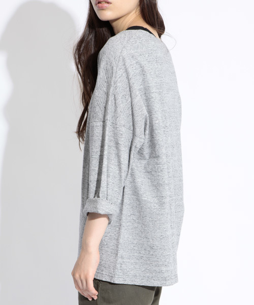 BEAMS BOY（ビームスボーイ）の「○BEAMS BOY / ドロップショルダー Uネック7分袖（Tシャツ/カットソー・レディース・ホワイト/トップグレー/ブラック/ブルー系その他/ライトピンク・ONE SIZE）」の9枚目の写真