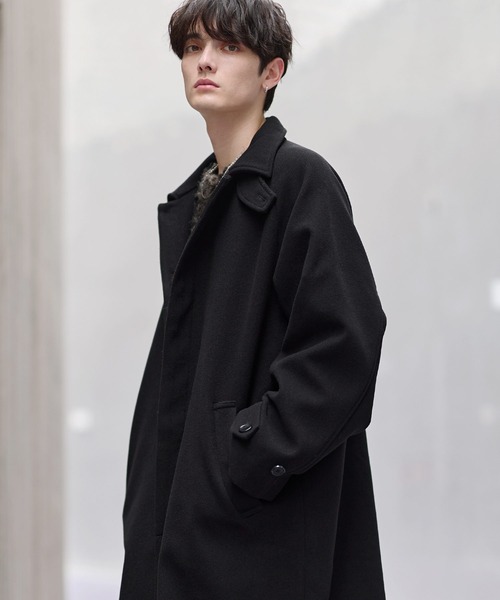 極美品✨シップス ロロピアーナ ステンカラーコート 比翼 グレー ベルト無 LL J.PRESS｜ロロピアーナストームシステム バルカラーコート