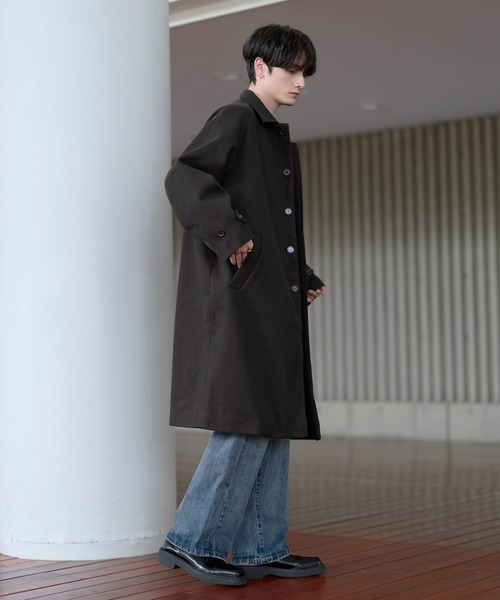 定価11.8万✨エトセンス　リバーシブルコート　ビッグシルエット　紺　ネイビー セットアップセブン SETUP7 【SETUP7】ビッグカラー ハーフ