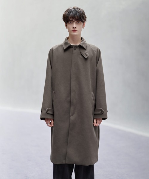 定価11.8万✨エトセンス　リバーシブルコート　ビッグシルエット　紺　ネイビー スタンドカラーコート ライナー付き コート メンズ ビジネス