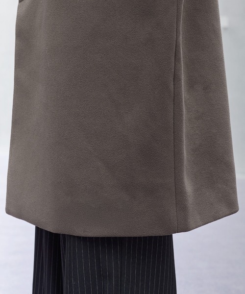ASTRONOMY(アストロノミー)の「ビッグシルエットウールタッチ比翼ステンカラーコート(ステンカラーコート・メンズ・グレー/カーキ/キャメル/チャコール/ブラック/ブルー系その他/ワイン/ブラウン/ネイビー/ベージュ系その他/モカ/グレー系その他/アイボリー/ベージュ系/ブラック系/ダークブラウン・LL/S/M/L)」の20枚目の写真