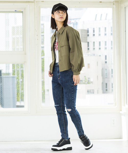 WEGO（ウィゴー）の「WEGO/スーパーフィットハイライズスラッシュスキニーパンツ（デニムパンツ・レディース・ブラック/ブルー系その他2/ブルー系その他/インディゴブルー・MEDIUM/SMALL/LARGE）」の14枚目の写真