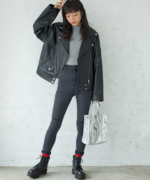 WEGO（ウィゴー）の「WEGO/スーパーフィットハイライズスラッシュスキニーパンツ（デニムパンツ・レディース・ブラック/ブルー系その他2/ブルー系その他/インディゴブルー・MEDIUM/SMALL/LARGE）」の22枚目の写真