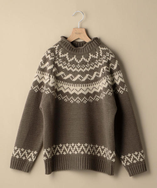 BEAUTY&YOUTH UNITED ARROWS（ビューティーアンドユースユナイテッドアローズ）の「BY ウールアクリル ノルディックハイネックニット（ニット/セーター・レディース・ブラック/モカ・FREE）」の3枚目の写真