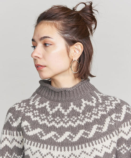 BEAUTY&YOUTH UNITED ARROWS（ビューティーアンドユースユナイテッドアローズ）の「BY ウールアクリル ノルディックハイネックニット（ニット/セーター・レディース・ブラック/モカ・FREE）」の10枚目の写真