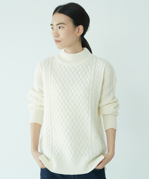 AMERICAN HOLIC（アメリカンホリック）の「ハイネックローゲージニットプルオーバー（ニット/セーター・レディース・ブラック/レッド/アイボリー/マスタード/モカ/グレー系その他・FREE）」の2枚目の写真