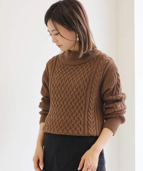 AMERICAN HOLIC（アメリカンホリック）の「ハイネックローゲージニットプルオーバー（ニット/セーター・レディース・ブラック/レッド/アイボリー/マスタード/モカ/グレー系その他・FREE）」の5枚目の写真