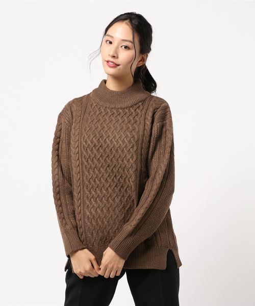 AMERICAN HOLIC（アメリカンホリック）の「ハイネックローゲージニットプルオーバー（ニット/セーター・レディース・ブラック/レッド/アイボリー/マスタード/モカ/グレー系その他・FREE）」の18枚目の写真