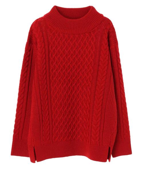 AMERICAN HOLIC（アメリカンホリック）の「ハイネックローゲージニットプルオーバー（ニット/セーター・レディース・ブラック/レッド/アイボリー/マスタード/モカ/グレー系その他・FREE）」の14枚目の写真