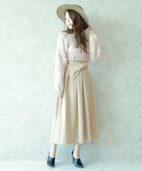 ミックスボーダーニットプルオーバー　冬服　eimy istoire eimy istoire（エイミーイストワール）の「ミックスボーダー