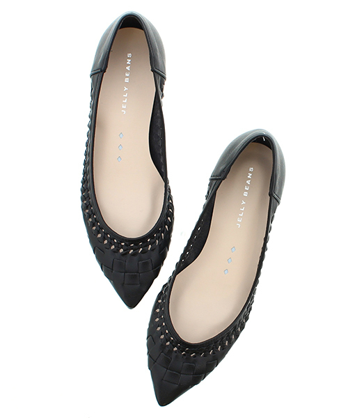 JELLY BEANS(ジェリービーンズ)の「【Made in Japan】メッシュポインテッドトゥパンプス(130-226)JELLY BEANS(ジェリービーンズ)(パンプス・レディース・グリーン/シルバー/イエロー/ブラック/ホワイト・22/23.5/23/24/22.5/24.5/25)」の2枚目の写真