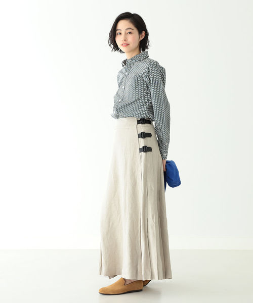 BEAMS BOY（ビームスボーイ）の「BEAMS BOY / 小紋 カッタウェイ シャツ（シャツ/ブラウス・レディース・ホワイト/ネイビー・ONE SIZE）」の13枚目の写真