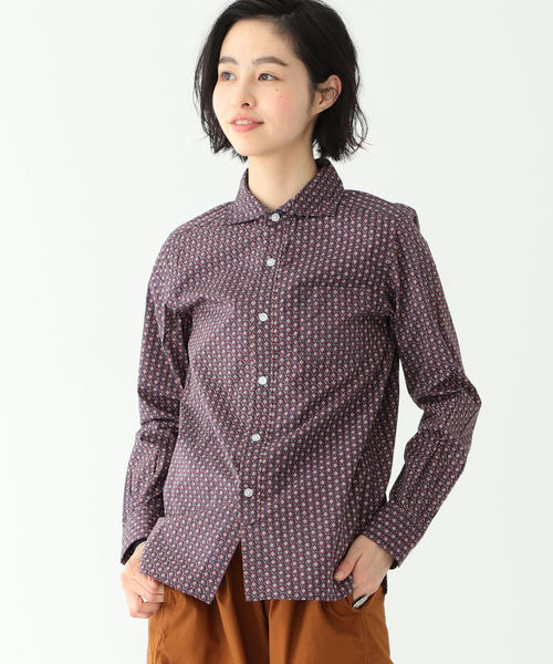 BEAMS BOY（ビームスボーイ）の「BEAMS BOY / 小紋 カッタウェイ シャツ（シャツ/ブラウス・レディース・ホワイト/ネイビー・ONE SIZE）」の12枚目の写真