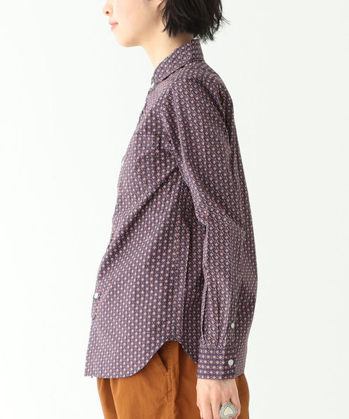 BEAMS BOY（ビームスボーイ）の「BEAMS BOY / 小紋 カッタウェイ シャツ（シャツ/ブラウス・レディース・ホワイト/ネイビー・ONE SIZE）」の10枚目の写真