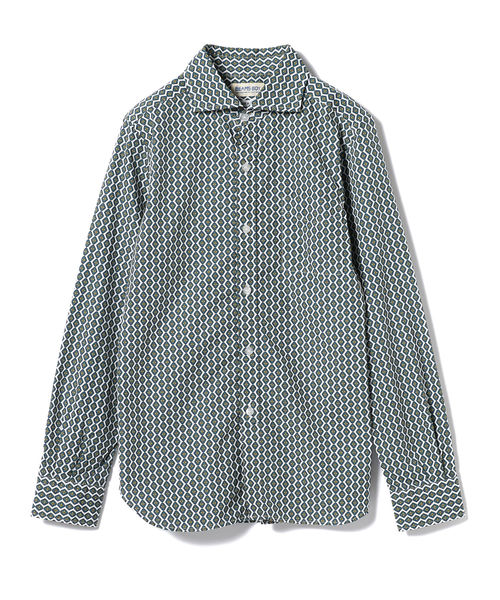 BEAMS BOY（ビームスボーイ）の「BEAMS BOY / 小紋 カッタウェイ シャツ（シャツ/ブラウス・レディース・ホワイト/ネイビー・ONE SIZE）」の8枚目の写真