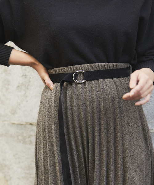 Cookie Chocolate(クッキーチョコレート)の「ベルト付きレース×プリーツスカート(スカート・レディース・ブラック/ブラウン系その他・FREE)」の8枚目の写真