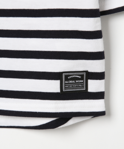 GLOBAL WORK(グローバルワーク)の「【キッズ】コットンボーダー7分袖/819109(Tシャツ/カットソー・キッズ・ネイビー/レッド/ミント・SMALL/MEDIUM/LARGE/X-LARGE/XX-LARGE)」の8枚目の写真