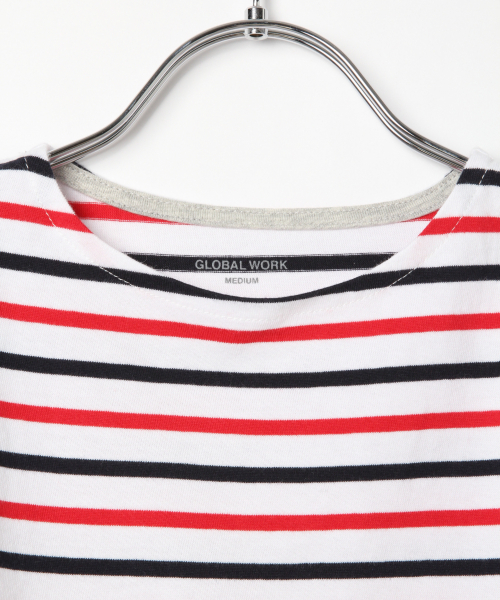 GLOBAL WORK(グローバルワーク)の「【キッズ】コットンボーダー7分袖/819109(Tシャツ/カットソー・キッズ・ネイビー/レッド/ミント・SMALL/MEDIUM/LARGE/X-LARGE/XX-LARGE)」の10枚目の写真