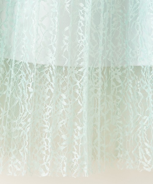 natural couture（ナチュラルクチュール）の「ヴィンテージ風レースプリーツスカート（スカート・レディース・ブラック/オフホワイト/ミント・FREE）」の20枚目の写真