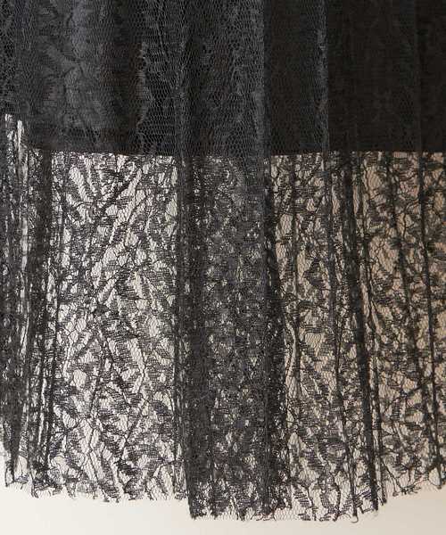 natural couture（ナチュラルクチュール）の「ヴィンテージ風レースプリーツスカート（スカート・レディース・ブラック/オフホワイト/ミント・FREE）」の16枚目の写真