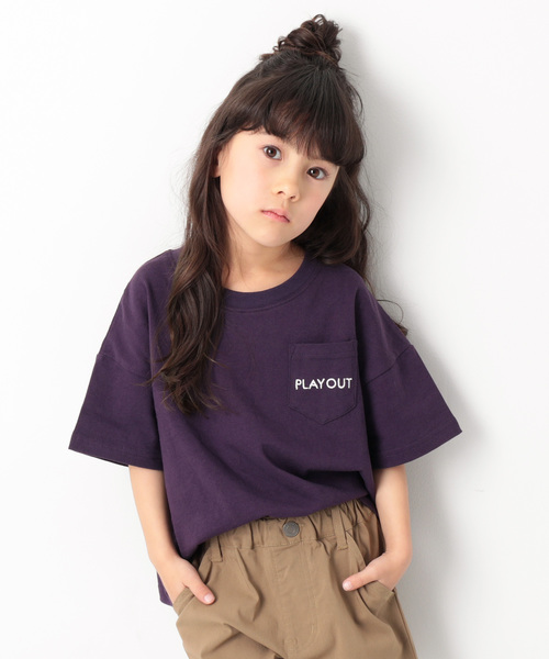 devirock（デビロック）の「ロゴ刺繍BIGシルエットTシャツ（Tシャツ/カットソー・キッズ・パープル/ブラック/オフホワイト/グリーン系その他/キャメル/イエロー系その他/ホワイト/ネイビー/ベージュ/モカ・100cm/110cm/120cm/130cm/140cm/150cm/160cm）」の8枚目の写真