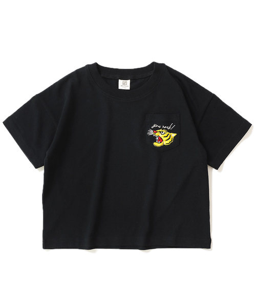 devirock（デビロック）の「ロゴ刺繍BIGシルエットTシャツ（Tシャツ/カットソー・キッズ・パープル/ブラック/オフホワイト/グリーン系その他/キャメル/イエロー系その他/ホワイト/ネイビー/ベージュ/モカ・100cm/110cm/120cm/130cm/140cm/150cm/160cm）」の18枚目の写真