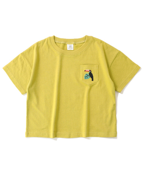 devirock（デビロック）の「ロゴ刺繍BIGシルエットTシャツ（Tシャツ/カットソー・キッズ・パープル/ブラック/オフホワイト/グリーン系その他/キャメル/イエロー系その他/ホワイト/ネイビー/ベージュ/モカ・100cm/110cm/120cm/130cm/140cm/150cm/160cm）」の12枚目の写真