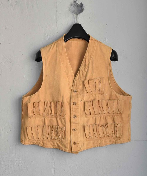 40s 50s Drybak ハンティングベスト 40s The Feather by Drybak COTTON POPLIN FISHING VEST - RICUR