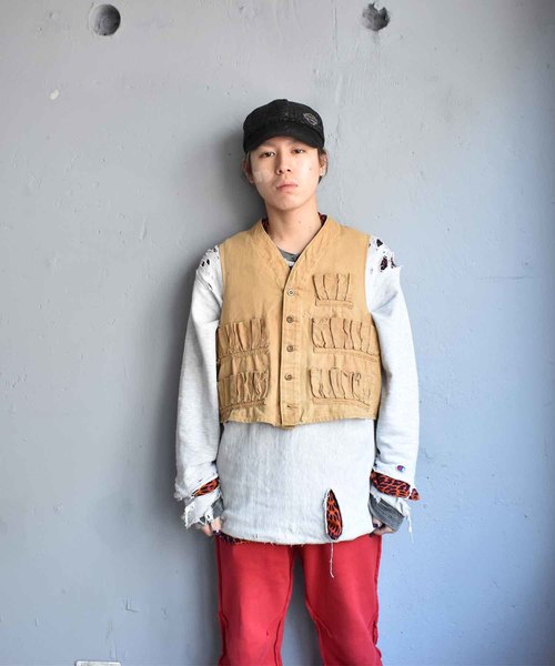 40s 50s Drybak ハンティングベスト 40s The Feather by Drybak COTTON POPLIN FISHING VEST - RICUR