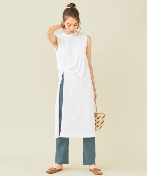BEAUTY&YOUTH UNITED ARROWS(ビューティーアンドユースユナイテッドアローズ)の「BY∴ コットンツイスト スリットワンピースо(ワンピース・レディース・ダークグレー/イエロー/ホワイト/モカ・FREE)」の9枚目の写真
