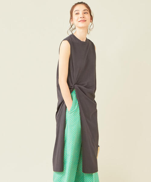 BEAUTY&YOUTH UNITED ARROWS(ビューティーアンドユースユナイテッドアローズ)の「BY∴ コットンツイスト スリットワンピースо(ワンピース・レディース・ダークグレー/イエロー/ホワイト/モカ・FREE)」の11枚目の写真