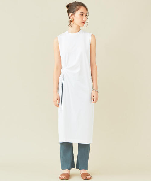 BEAUTY&YOUTH UNITED ARROWS(ビューティーアンドユースユナイテッドアローズ)の「BY∴ コットンツイスト スリットワンピースо(ワンピース・レディース・ダークグレー/イエロー/ホワイト/モカ・FREE)」の16枚目の写真